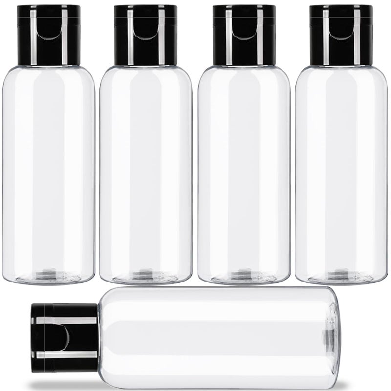 DNSEN 5 Pack 3.4 oz Travel Size Bottles for Toiletries TSA Approved Leak Proof Empty Refillable Liquid Containers with Labels - Image 4